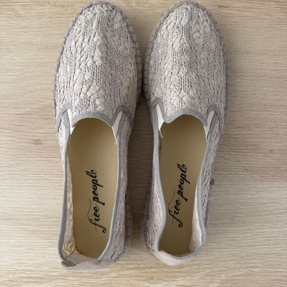 Free People Freeway Crochet Lace Espadrilles 38 - Picture 4 of 8